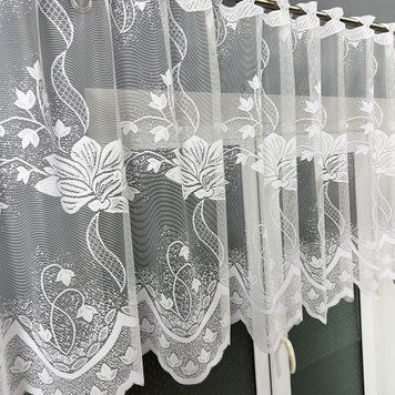Сандра 70см, тюль у віранду жаккард туреччина 5 фото