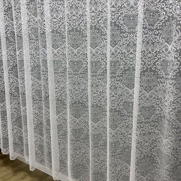 Мішель Біла 280см, тюль жаккард туреччина 103 фото