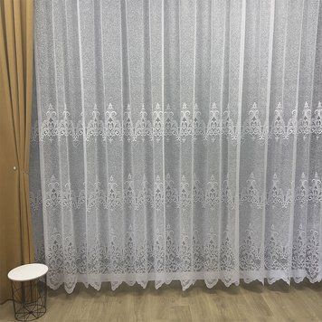 Далас Біла 290см, тюль жаккард туреччина 104 фото