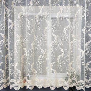 Анжеліка біла 160см, кухонний тюль жаккард туреччина kel4142kr фото