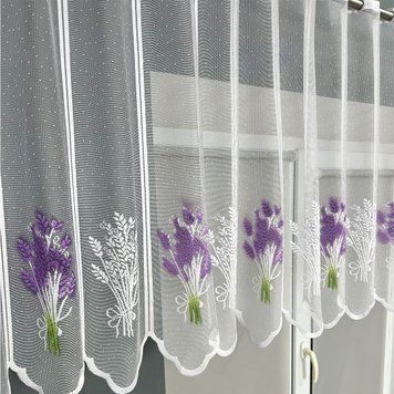 Лаванда 65см, тюль для віранди жаккард туреччина fin18592 фото