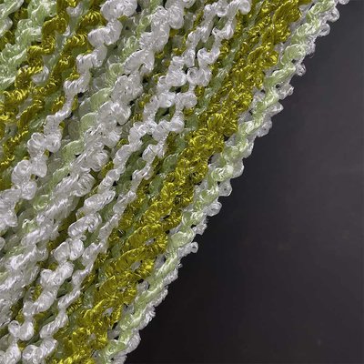 Спіральна ниткова штора Кісея з люрексом Зелений з Білим 11-1000 фото