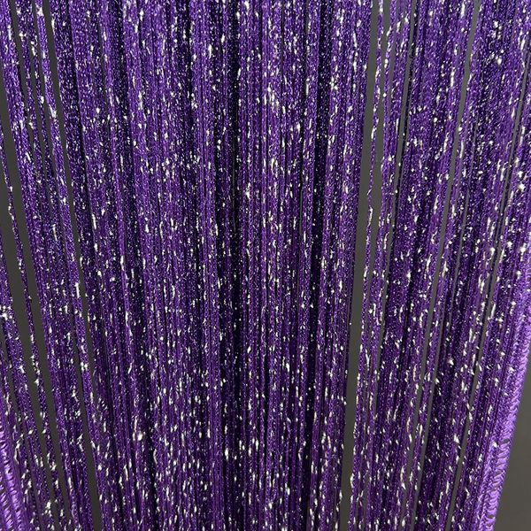 Ниткова штора Кісея з люрексом Фіолетовий темний 10-1000 фото