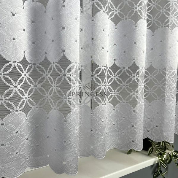 Шанні 140см, тюль для кухні жаккард туреччина 6324kel44080-1 фото