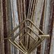 Ниткова штора Кісея з люрексом Золотий з Коричневим 10-1000 фото 2