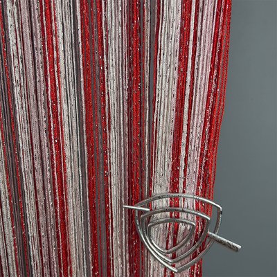 Ниткова штора Кісея з люрексом Червоний з Рожевим 10-1000 фото