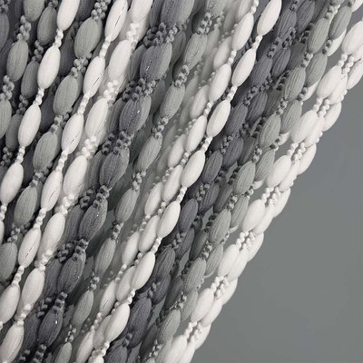 Плюшева ниткова штора Кісея з люрексом Сірий з Білим 12-1000 фото