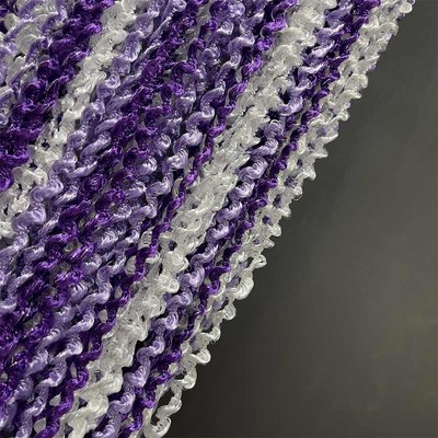Спіральна ниткова штора Кісея з люрексом Фіолетовий з Білим 11-1000 фото
